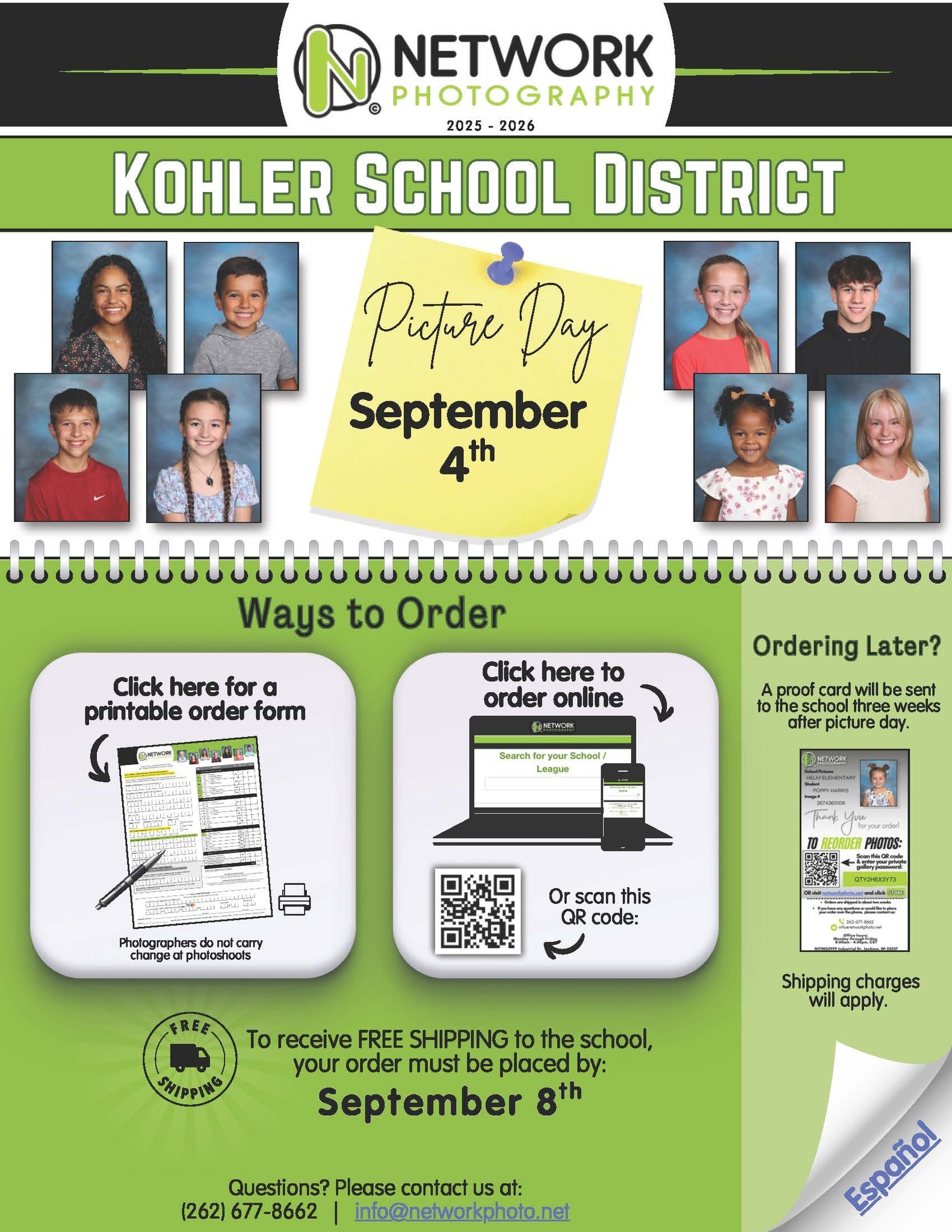 School Photo Day Order Form